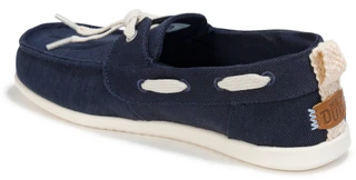 Thumbnail 4: Hey Dude Womens Harbor Breeze Washed Twill Boat Shoes 