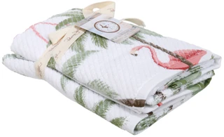 Thumbnail 2: Panama Jack 2 Pk 16x28 Tropical Flamingo Hand Towel Set 