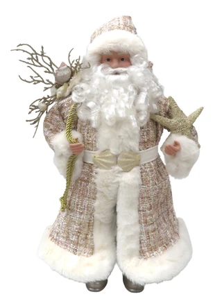 Thumbnail 1: Magical Season 18" Pink Coastal Santa Figurine 