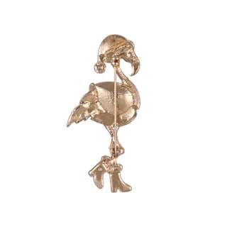 Thumbnail 2: Brighten the Season Christmas Pink Flamingo Pin 