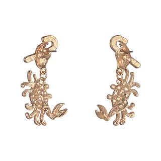 Thumbnail 2: Brighten the Season Christmas Crystal Crab Earrings  