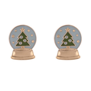 Thumbnail 1: Hallmark Christmas Snow Globe Stud Earrings 