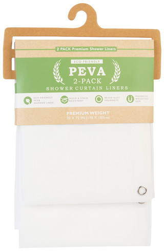 Thumbnail 1: Dream Home 2-Pack Premium Weight Shower Curtain Liners 