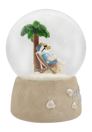 Thumbnail 2: Magical Season 5" Santa in Flamingo Snow Globe 