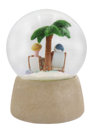 Thumbnail 4: Magical Season 5" Santa in Flamingo Snow Globe 