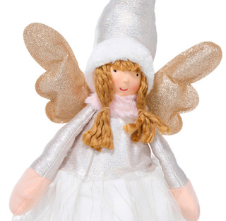Thumbnail 2: Magical Season 33" LED Sitting White Angel Decoration 