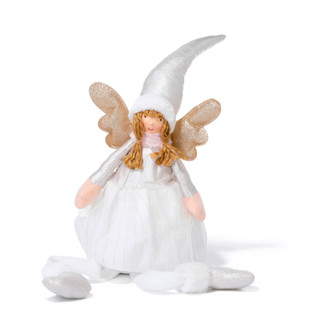 Thumbnail 4: Magical Season 33" LED Sitting White Angel Decoration 