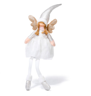 Thumbnail 1: Magical Season 33" LED Sitting White Angel Decoration 