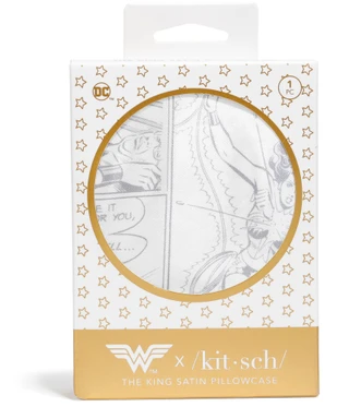 Thumbnail 1: Kitsch 36x19 Wonder Woman Print Satin Pillowcase 