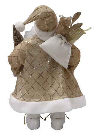 Thumbnail 2: Magical Season 24" Gold Presents Santa Figurine 