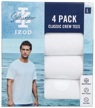 Thumbnail 1: IZOD Mens 4 Pk Classic Crew Tees 