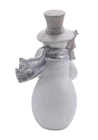 Thumbnail 4: Magical Season 13" White & Silver Snowmen Decoration 