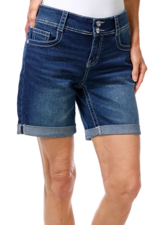 Thumbnail 3: COPPERFLASH Women's Rolled Cuff Americana Back Pocket Shorts 
