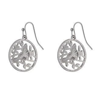 Thumbnail 2: Brighten the Season Christmas Cardinal Round Drop Earrings 