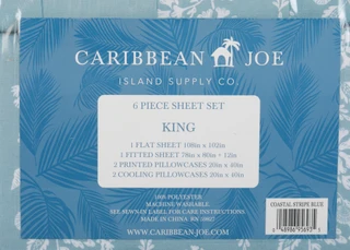 Thumbnail 2: Caribbean Joe 6 Pc King Print Sheet Set 