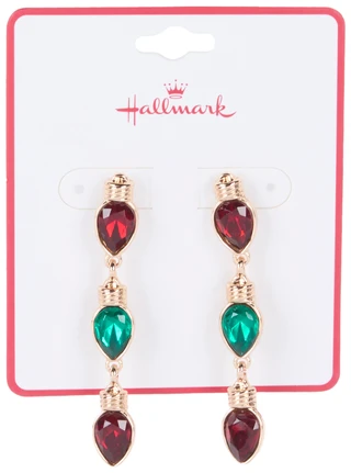 Thumbnail 1: Hallmark Christmas Multi Lights Drop Earrings 
