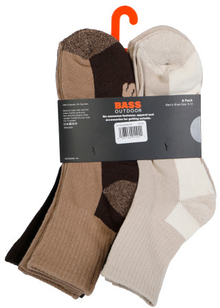 Thumbnail 2: Bass Men's 8-Pack Cushioned Casual Mid Crew Socks 