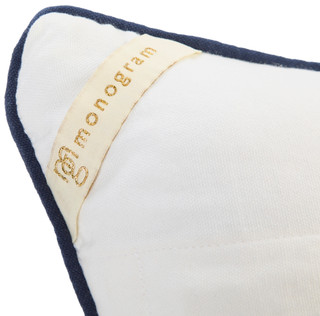 Thumbnail 2: MG MONOGRAM Beaded Embroidered Decorative Pillow 