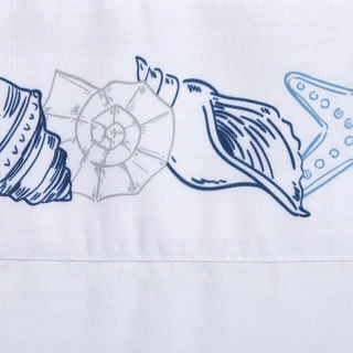 Thumbnail 2: Caribbean Joe 6 Pc King Seashell Print Hem Sheet Set  