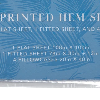 Thumbnail 3: Caribbean Joe 6 Pc King Seashell Print Hem Sheet Set  