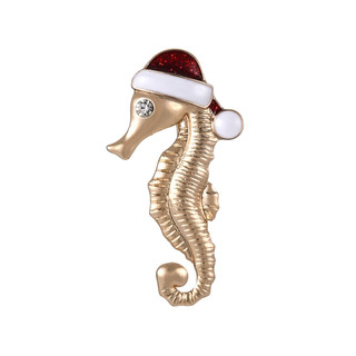 Thumbnail 1: Brighten the Season Christmas Seahorse Pin 
