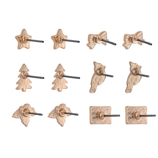 Thumbnail 2: Hallmark Christmas 6 Pair Stud Earrings 