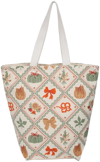 Thumbnail 1: Maple & Oak Harvest Patch Canvas Tote Bag 
