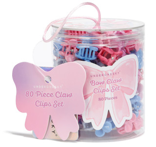 Thumbnail 1: Under One Sky 80 Pc Bow Claw Clips Set 