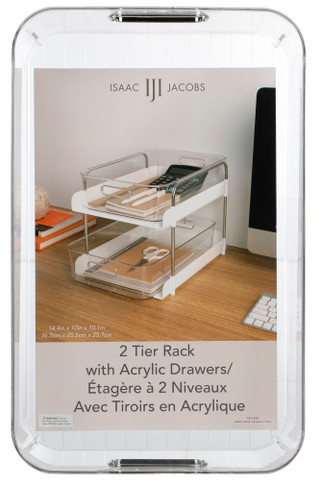 Thumbnail 2: Isaac Jacobs  3-Tier Storage Rack with Short Drawers 