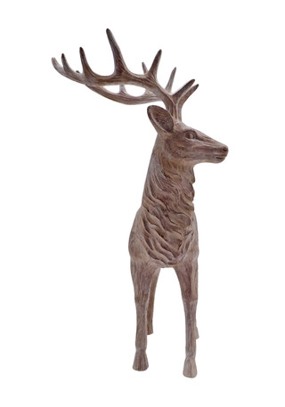 Thumbnail 4: Magical Season 14" Gold Standing Deer Decoration 