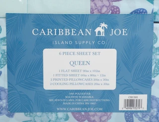 Thumbnail 2: Caribbean Joe 6 Pc Queen Turtle Sheet Set 