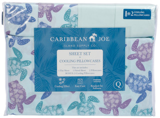 Thumbnail 1: Caribbean Joe 6 Pc Queen Turtle Sheet Set 