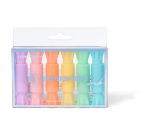 Thumbnail 1: FLOMO 6-Piece Wrapped Candy Highlighter Set 