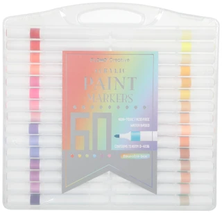 Thumbnail 1: FLOMO 60-Count Acrylic Paint Marker Set 