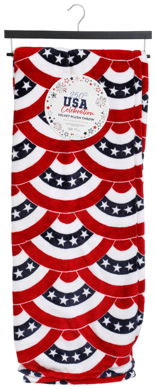 Thumbnail 1: SUNYIN USA Celebration Velvet Plush Throw 