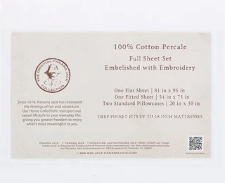 Thumbnail 2: Panama Jack Embroidered Blue Sea Turtle Sheet Set 