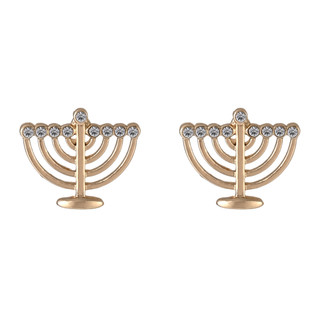 Thumbnail 1: Brighten the Season Hanukkah Menorah Stud Earrings 