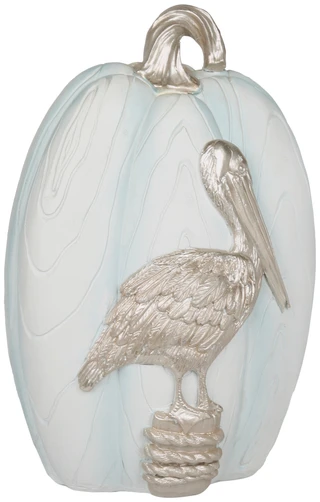 Thumbnail 1: Autumn Grove 12 in Coastal Pelican Pumpkin Decor 