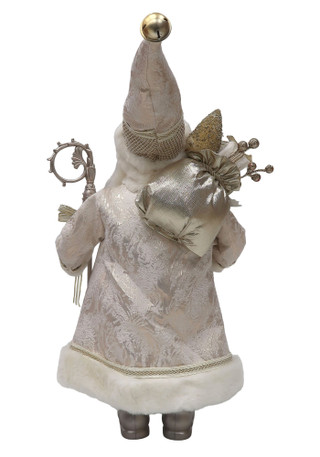 Thumbnail 2: Magical Season 18" Gold Staff Santa Figurine 