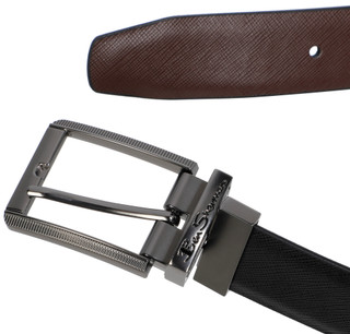 Thumbnail 2: Ben Sherman Mens Twist Reversible Leather Saffiano Belt 