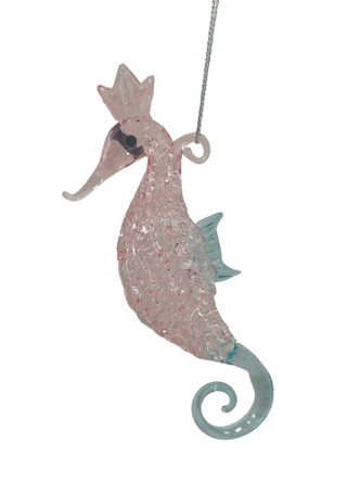Thumbnail 2: Magical Season Pink Seahorse Glass Ornament 