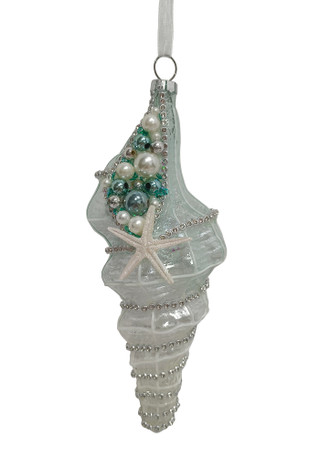 Thumbnail 1: Magical Season Blue Conch Shell Ornament 