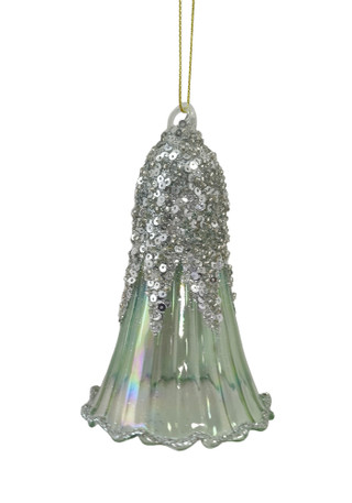 Thumbnail 2: Magical Season Glass Blue Bell Ornament 
