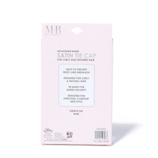 Thumbnail 2: Must-Have Beauty Satin Tie Cap w/ Adjustable Band 