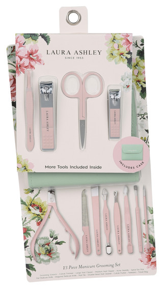 Thumbnail 1: Laura Ashley 13 Pc Manicure Grooming Set  