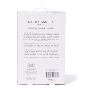 Thumbnail 2: Laura Ashley 3 Pc Detangling Brush & Comb Set 
