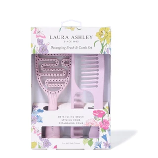 Thumbnail 1: Laura Ashley 3 Pc Detangling Brush & Comb Set 