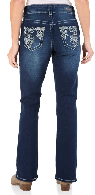 Thumbnail 2: Copper Flash Women's Curvy Mid Rise Bootcut Jeans 