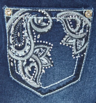 Thumbnail 3: Copper Flash Women's Curvy Mid Rise Bootcut Jeans 