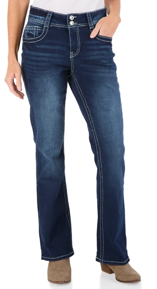 Thumbnail 1: Copper Flash Women's Curvy Mid Rise Bootcut Jeans 